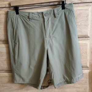 Patagonia Men's “Worn Wear” Basin Green Outdoor Athletic Shorts | Size 32 NWOT